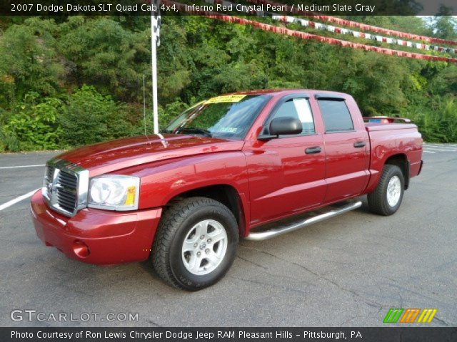 2007 Dodge Dakota SLT Quad Cab 4x4 in Inferno Red Crystal Pearl