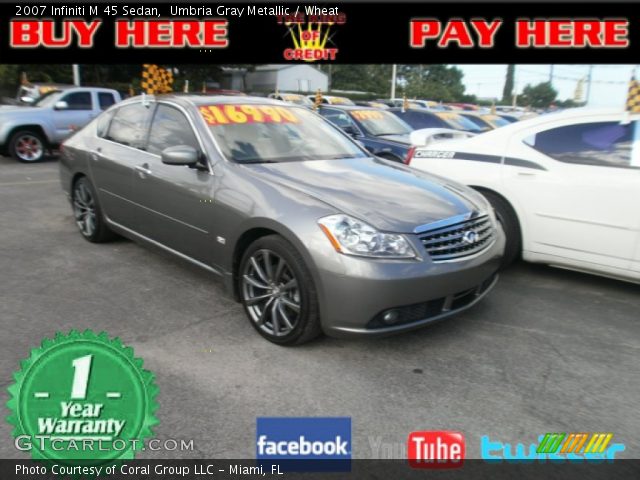 2007 Infiniti M 45 Sedan in Umbria Gray Metallic