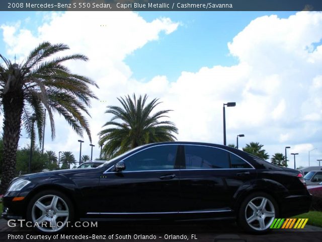 2008 Mercedes-Benz S 550 Sedan in Capri Blue Metallic