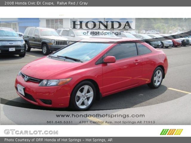 2008 Honda Civic EX Coupe in Rallye Red