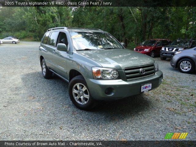 2005 Toyota Highlander V6 4WD in Oasis Green Pearl