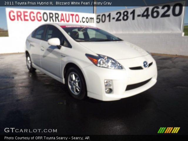 2011 Toyota Prius Hybrid III in Blizzard White Pearl