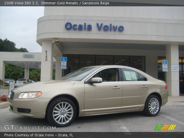 2008 Volvo S80 3.2 in Shimmer Gold Metallic