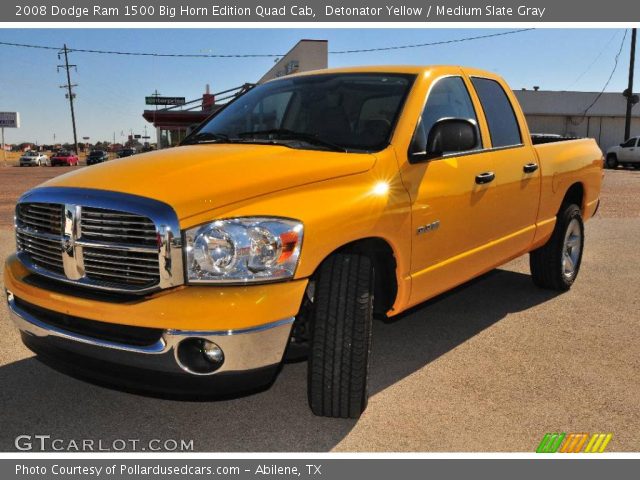 2008 Dodge Ram 1500 Big Horn Edition Quad Cab in Detonator Yellow