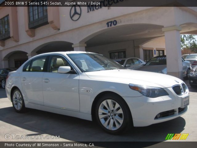2005 BMW 5 Series 545i Sedan in Alpine White
