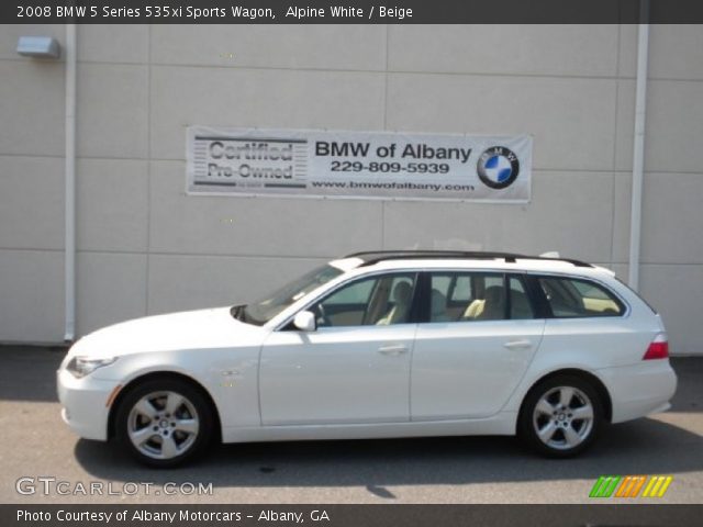 2008 BMW 5 Series 535xi Sports Wagon in Alpine White