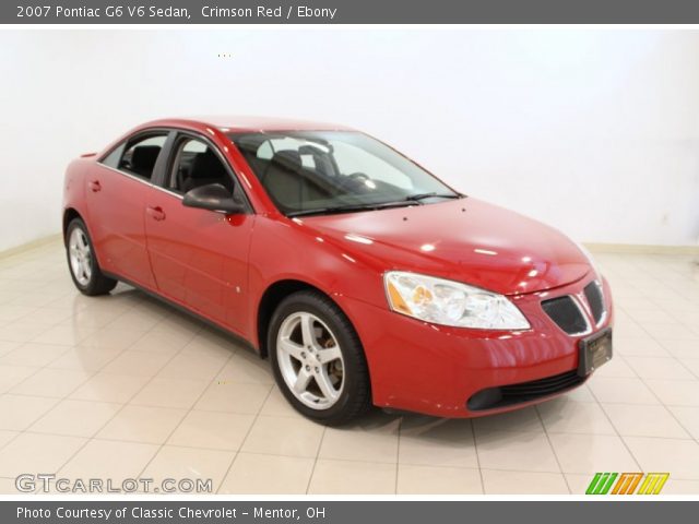 2007 Pontiac G6 V6 Sedan in Crimson Red
