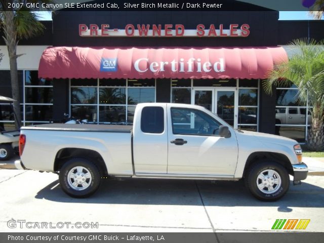 2007 GMC Canyon SLE Extended Cab in Silver Birch Metallic