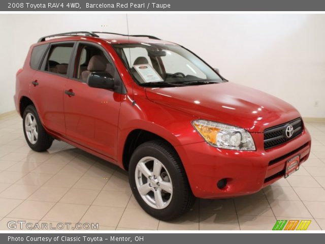 2008 Toyota RAV4 4WD in Barcelona Red Pearl