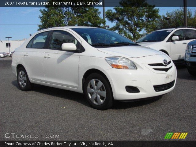 2007 Toyota Yaris Sedan in Polar White
