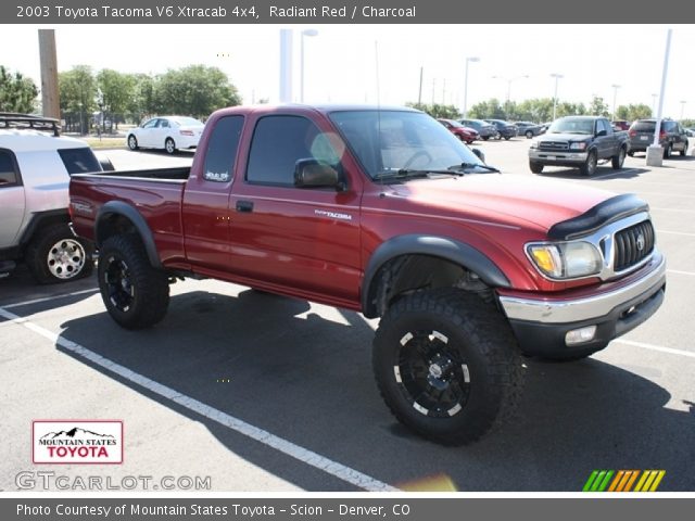 2003 Toyota Tacoma V6 Xtracab 4x4 in Radiant Red
