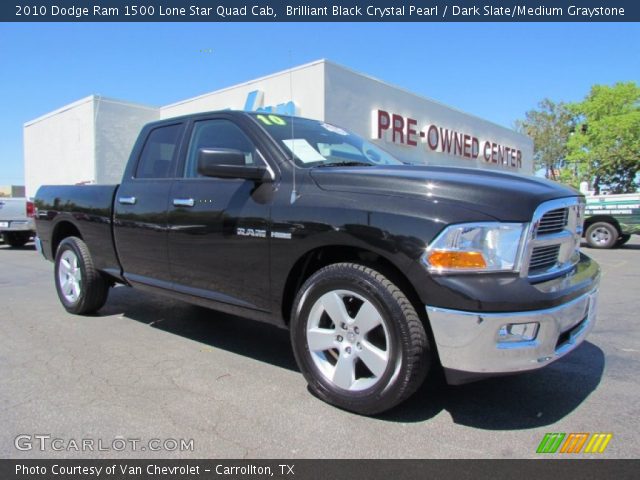 2010 Dodge Ram 1500 Lone Star Quad Cab in Brilliant Black Crystal Pearl