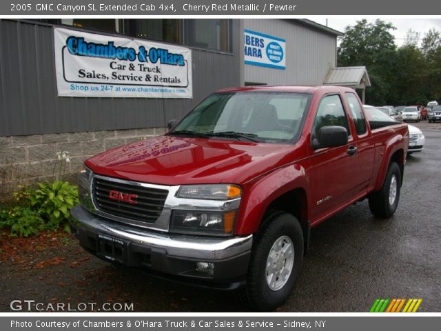 2005 GMC Canyon SL Extended Cab 4x4 in Cherry Red Metallic