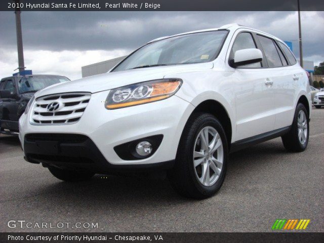 2010 Hyundai Santa Fe Limited in Pearl White
