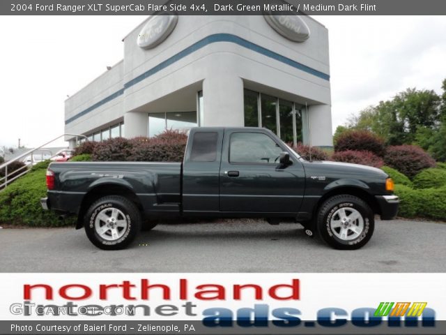 2004 Ford Ranger XLT SuperCab Flare Side 4x4 in Dark Green Metallic