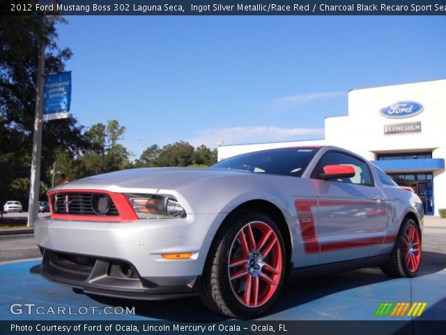 2012 Ford Mustang Boss 302 Laguna Seca in Ingot Silver Metallic/Race Red