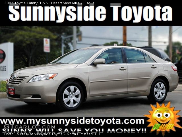 2007 Toyota Camry LE V6 in Desert Sand Mica