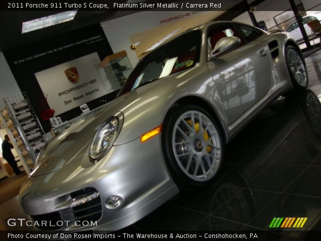 2011 Porsche 911 Turbo S Coupe in Platinum Silver Metallic