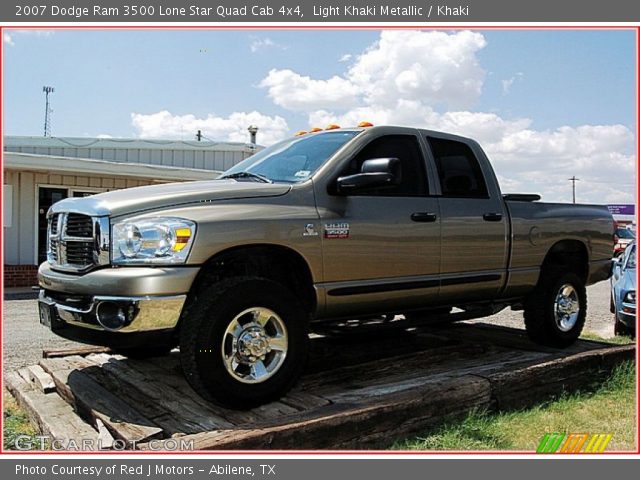 2007 Dodge Ram 3500 Lone Star Quad Cab 4x4 in Light Khaki Metallic