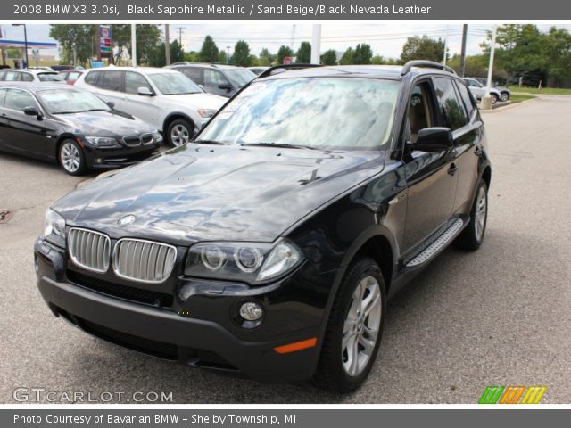2008 BMW X3 3.0si in Black Sapphire Metallic