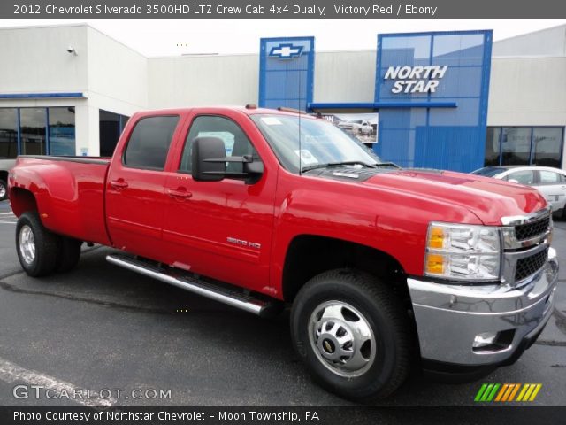 2012 Chevrolet Silverado 3500HD LTZ Crew Cab 4x4 Dually in Victory Red