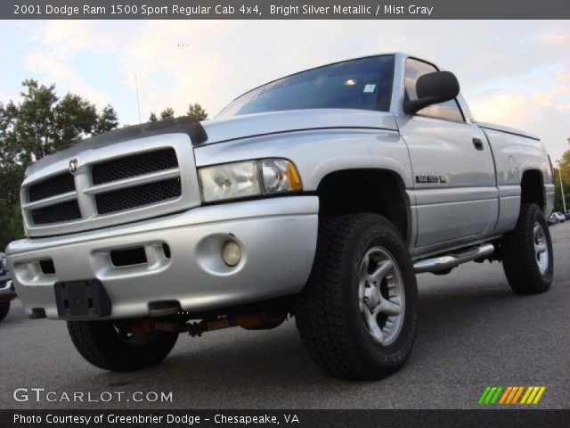 2001 Dodge Ram 1500 Sport Regular Cab 4x4 in Bright Silver Metallic