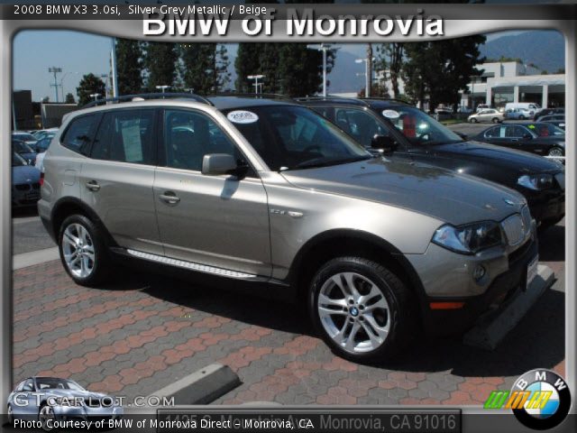2008 BMW X3 3.0si in Silver Grey Metallic