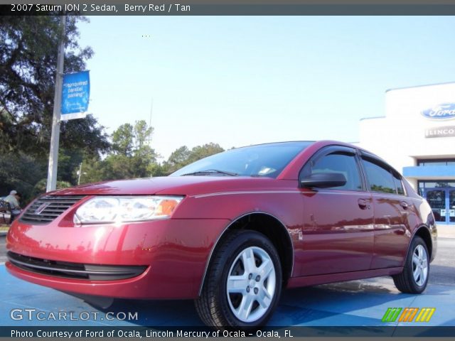 2007 Saturn ION 2 Sedan in Berry Red