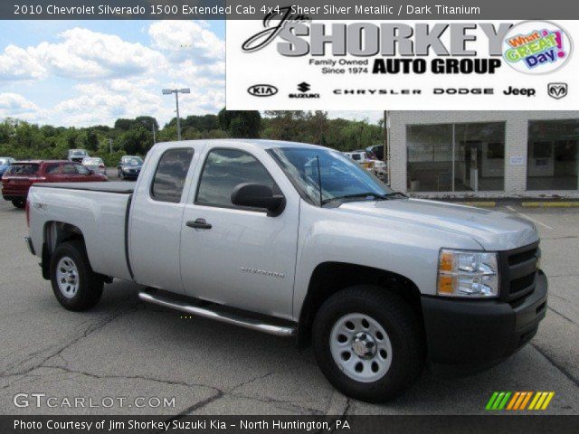 2010 Chevrolet Silverado 1500 Extended Cab 4x4 in Sheer Silver Metallic