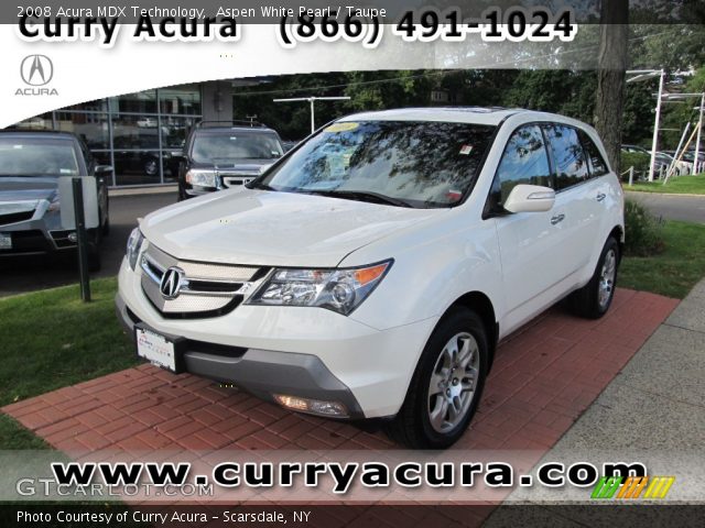 2008 Acura MDX Technology in Aspen White Pearl