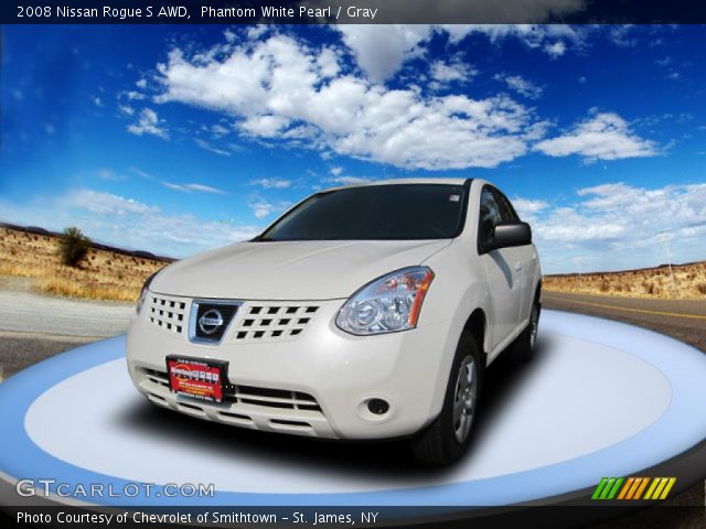 2008 Nissan Rogue S AWD in Phantom White Pearl
