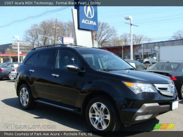 2007 Acura MDX Technology in Formal Black Pearl