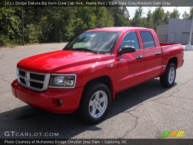 2011 Dodge Dakota Big Horn Crew Cab 4x4 in Flame Red