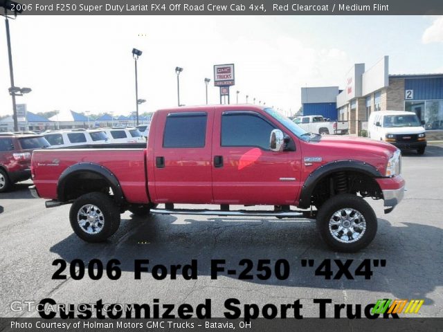 2006 Ford F250 Super Duty Lariat FX4 Off Road Crew Cab 4x4 in Red Clearcoat
