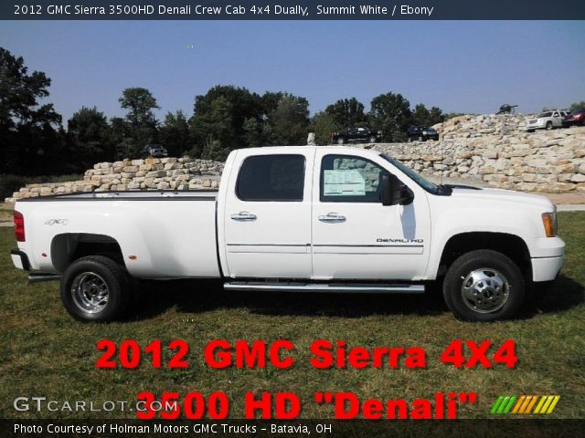 2012 GMC Sierra 3500HD Denali Crew Cab 4x4 Dually in Summit White