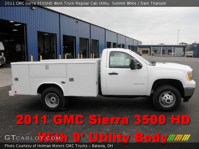 2011 GMC Sierra 3500HD Work Truck Regular Cab Utility in Summit White