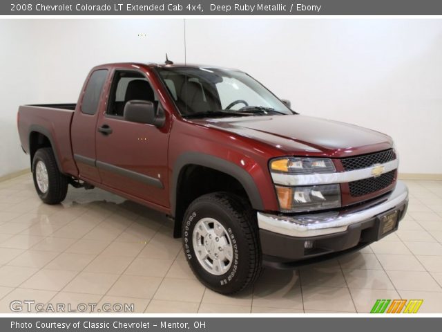 2008 Chevrolet Colorado LT Extended Cab 4x4 in Deep Ruby Metallic