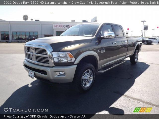2011 Dodge Ram 2500 HD Laramie Longhorn Crew Cab 4x4 in Sagebrush Pearl