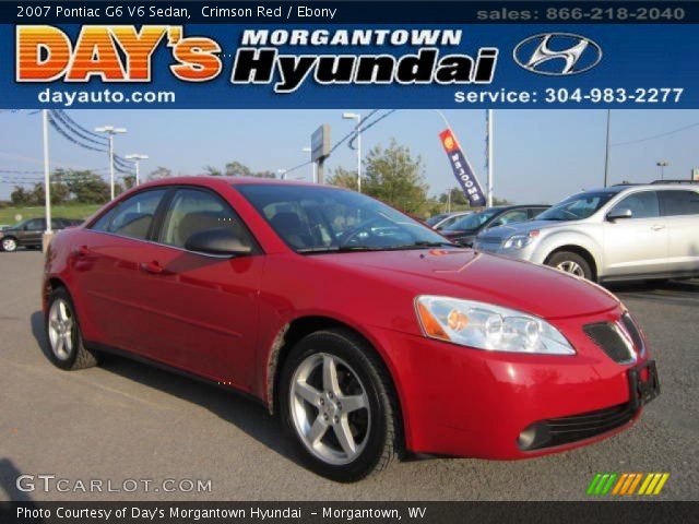 2007 Pontiac G6 V6 Sedan in Crimson Red