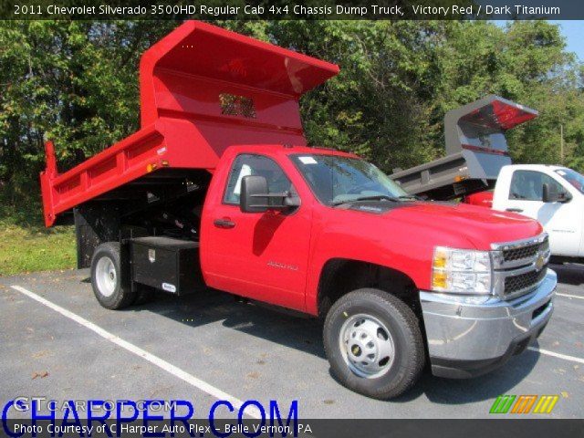 2011 Chevrolet Silverado 3500HD Regular Cab 4x4 Chassis Dump Truck in Victory Red