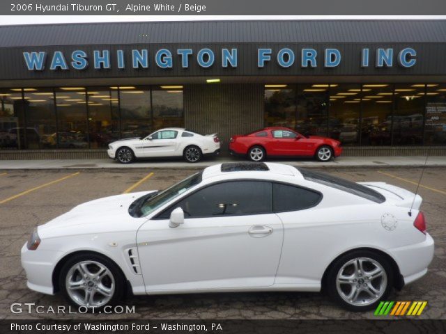 2006 Hyundai Tiburon GT in Alpine White