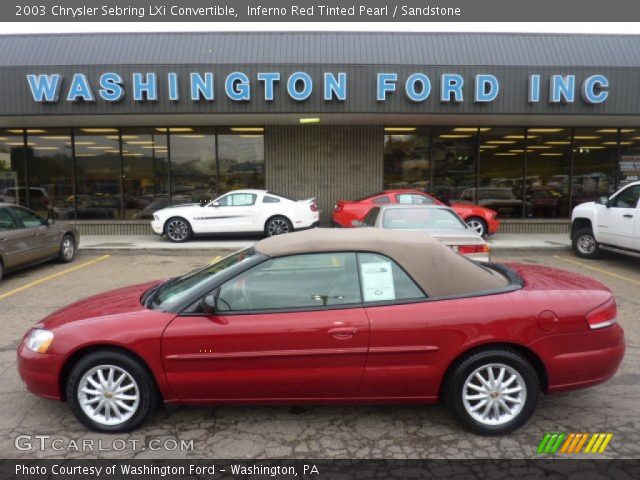 2003 Chrysler Sebring LXi Convertible in Inferno Red Tinted Pearl