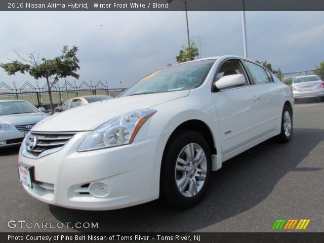 2010 Nissan Altima Hybrid in Winter Frost White