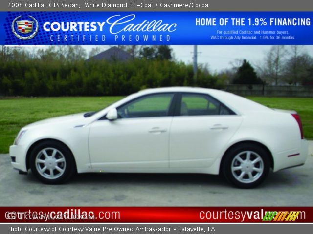2008 Cadillac CTS Sedan in White Diamond Tri-Coat