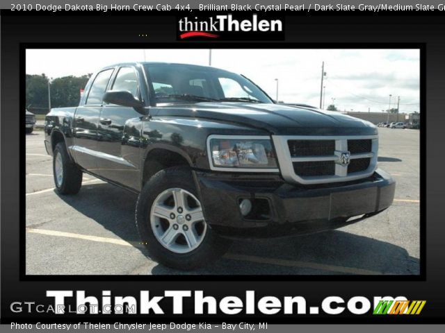 2010 Dodge Dakota Big Horn Crew Cab 4x4 in Brilliant Black Crystal Pearl