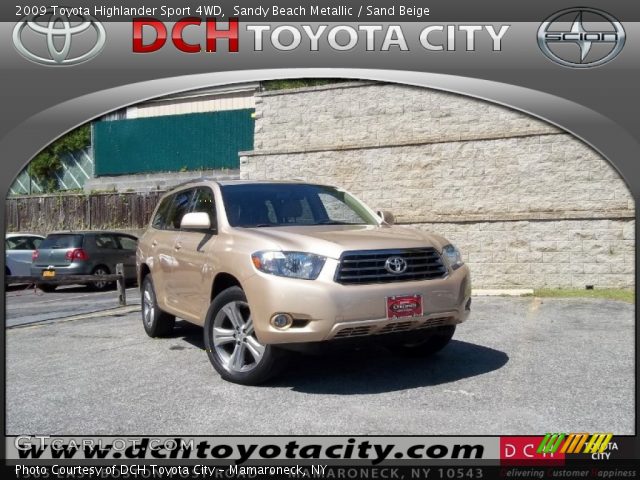 2009 Toyota Highlander Sport 4WD in Sandy Beach Metallic