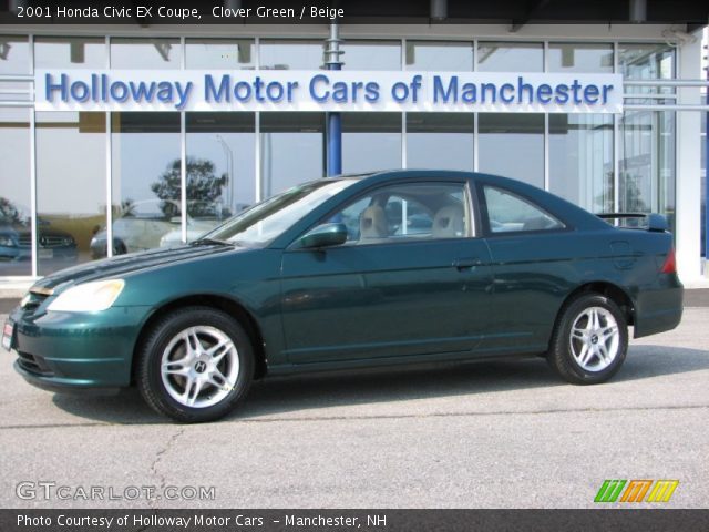 2001 Honda Civic EX Coupe in Clover Green