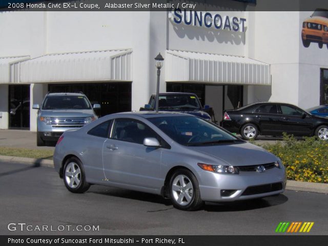 2008 Honda Civic EX-L Coupe in Alabaster Silver Metallic