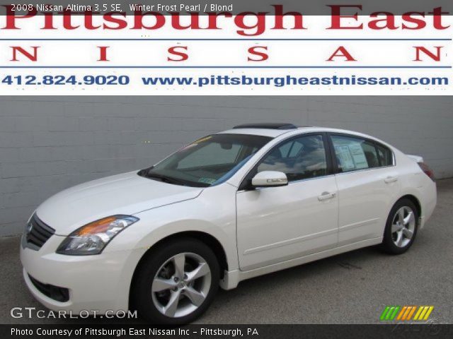2008 Nissan Altima 3.5 SE in Winter Frost Pearl