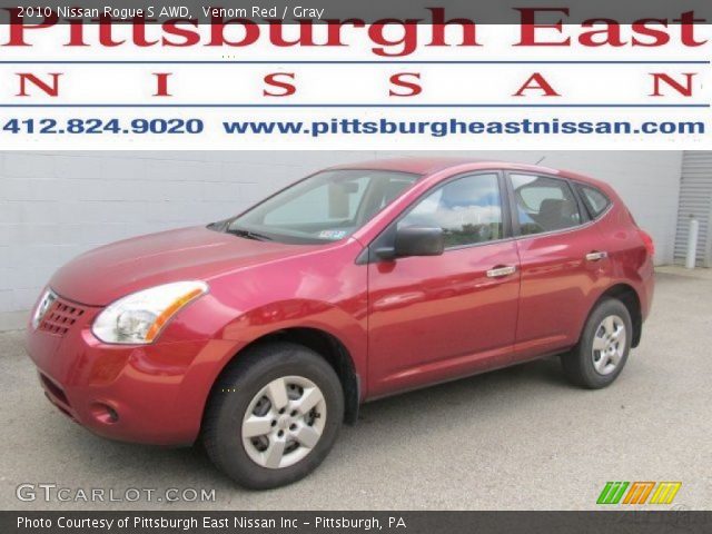 2010 Nissan Rogue S AWD in Venom Red